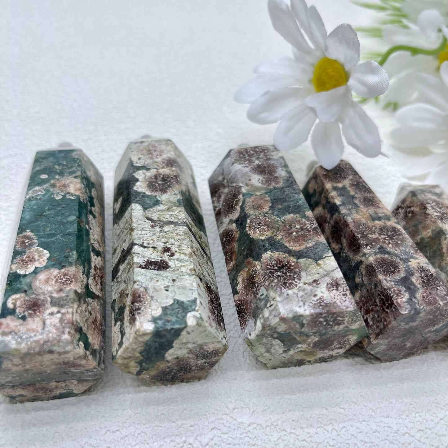 Green Flower Agate Point