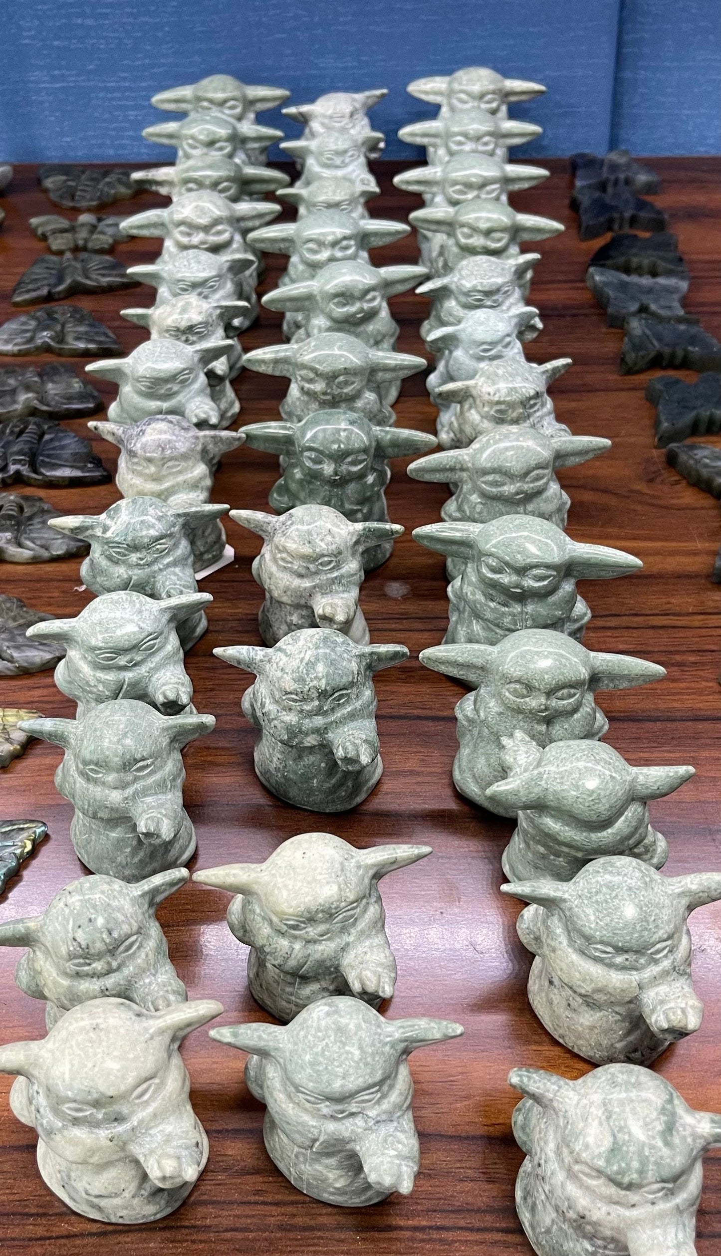 Green Jade Baby Yoda carving,set of 1