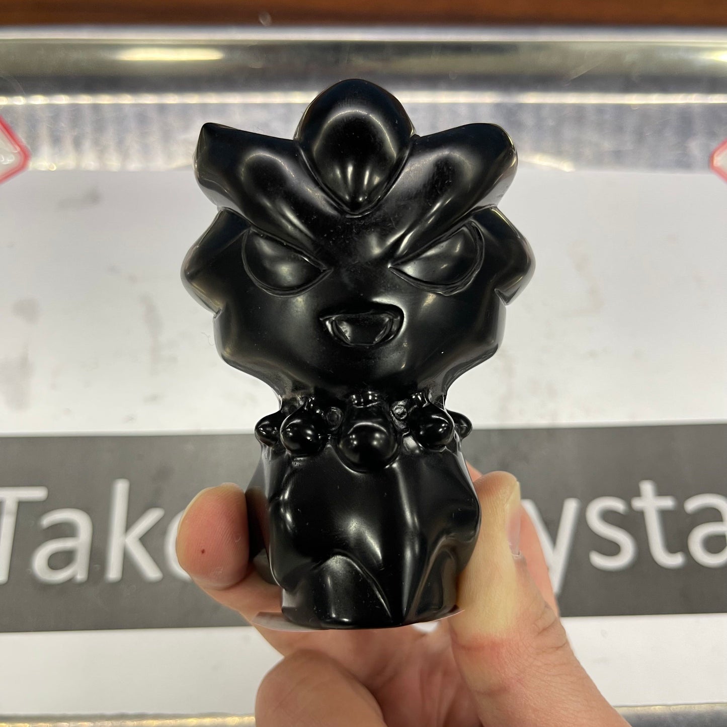 Obsidian Pokemon crystal carving,9cm,set of one