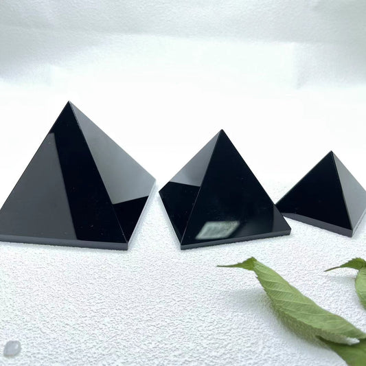 Obsidian Pyramid Carving,Set of 1 ,Small,Medium and Big Size