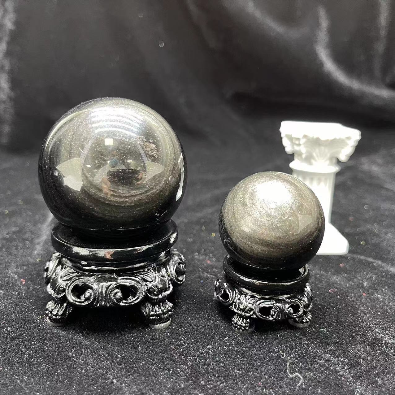 Sliver Obsidian Sphere
