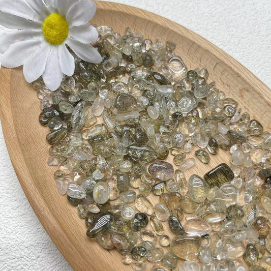 Rutilated Quartz Chips
