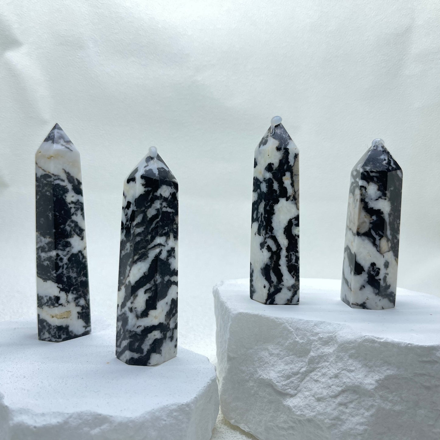 Black and White Zebra Stone Point