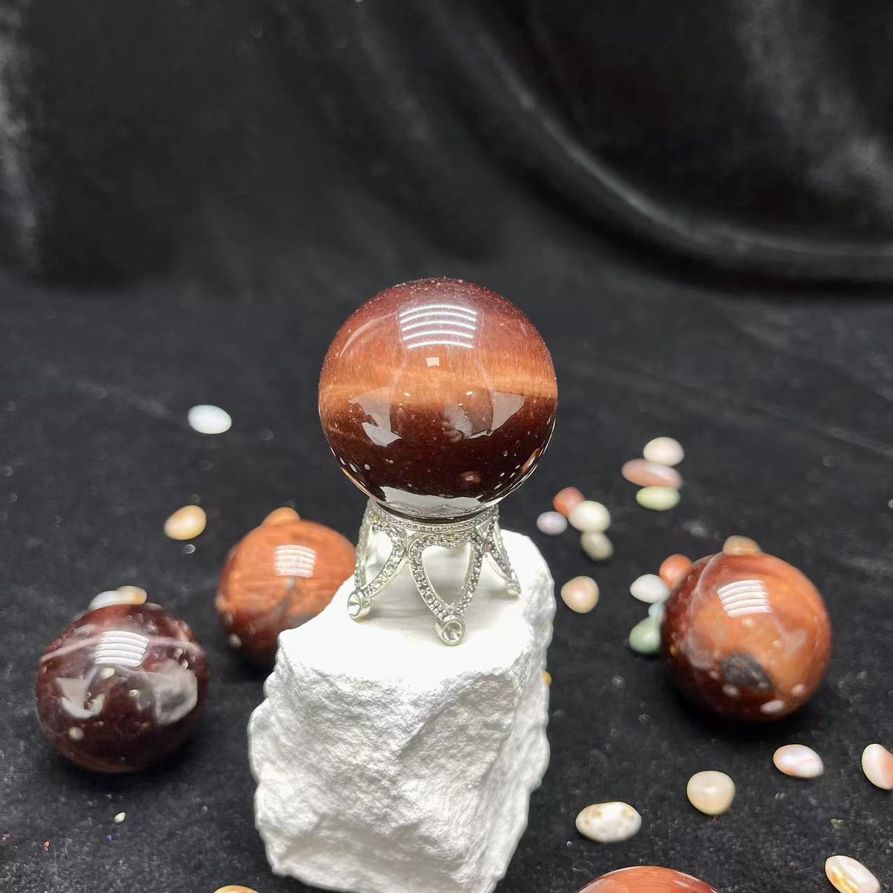 Red Tiger Eye Small Sphere