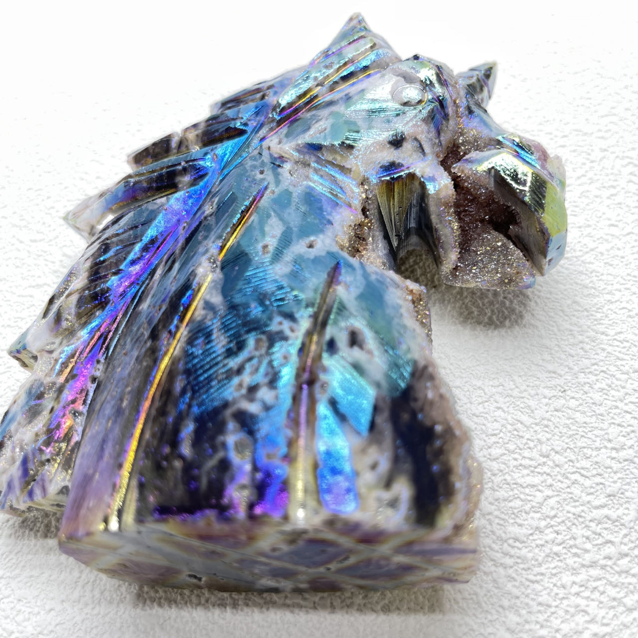 Aura Sphalerite Unicorn Carving, Set of 1