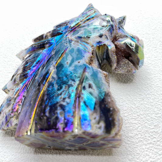 Aura Sphalerite Unicorn Carving, Set of 1