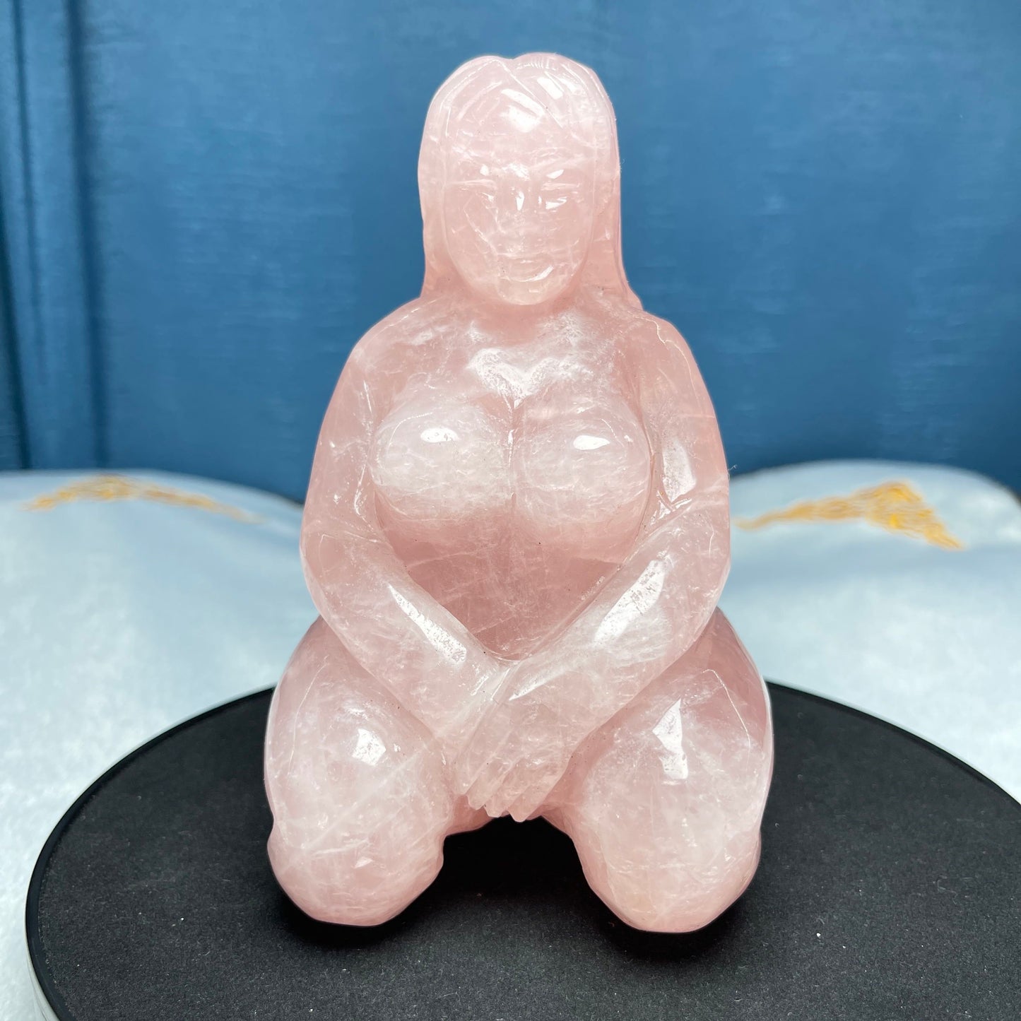 Big Rose Quartz Goddess Healing Crystal