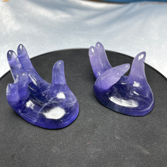 Purple Fluorite Hand Carving,Set of 1