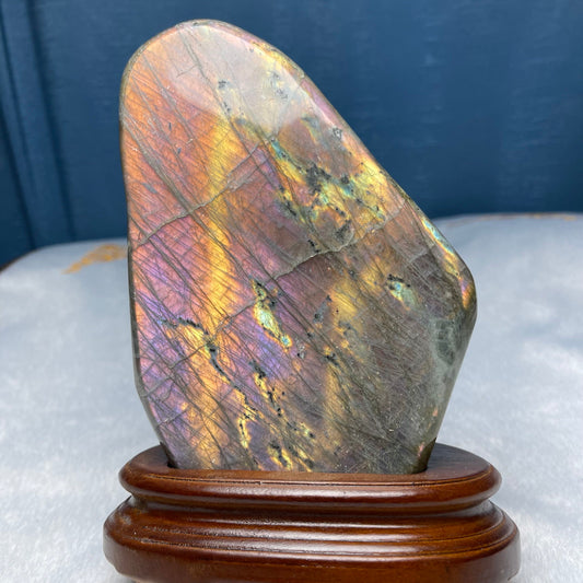 Purple and Golden Flash Labradorite Freeform