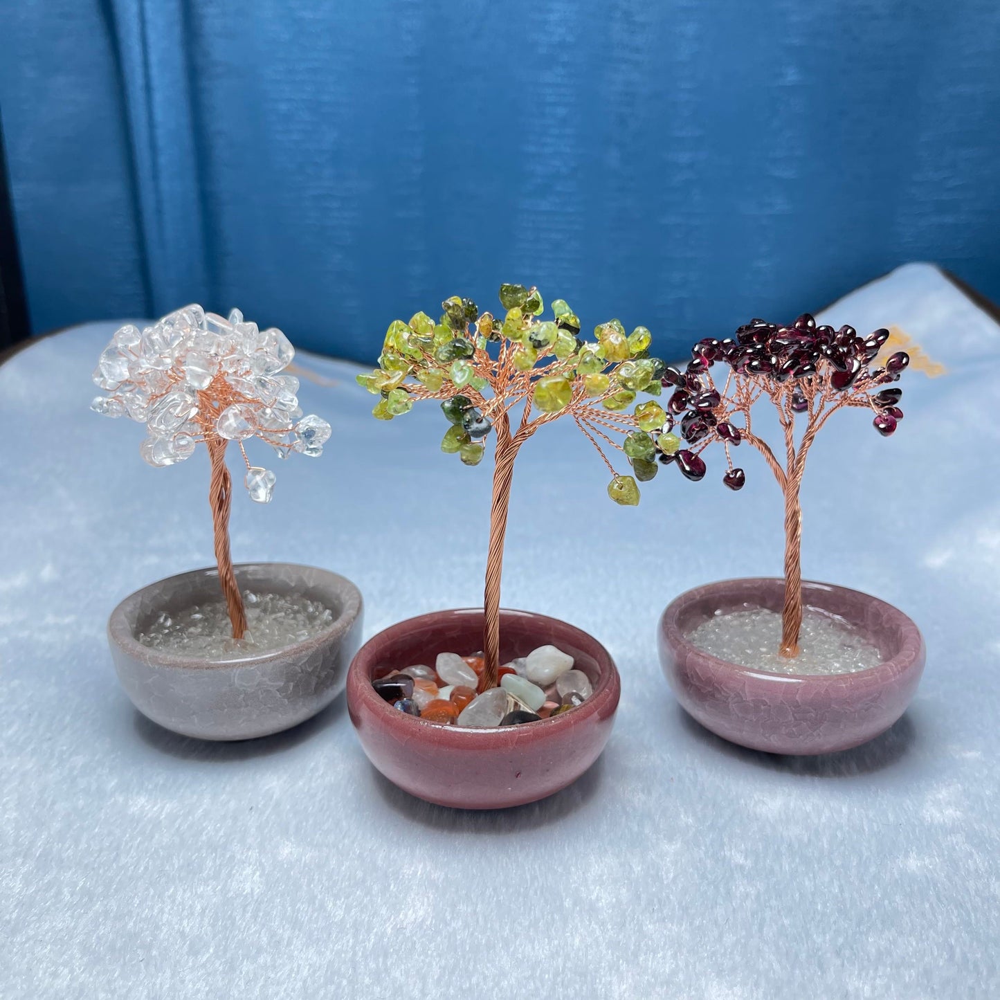 Chips Tree Bowl Base Different Material Natural Chips,Set of 1