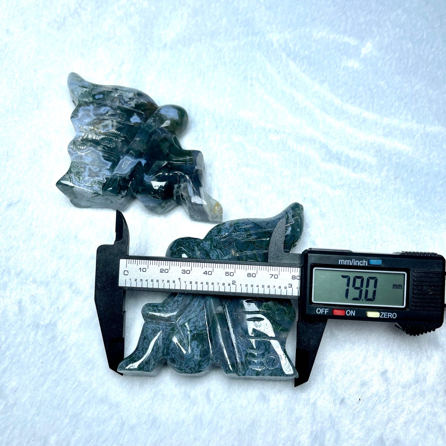 Fairy Carving, Moss Agate, Dream Amethyst,Set of 1