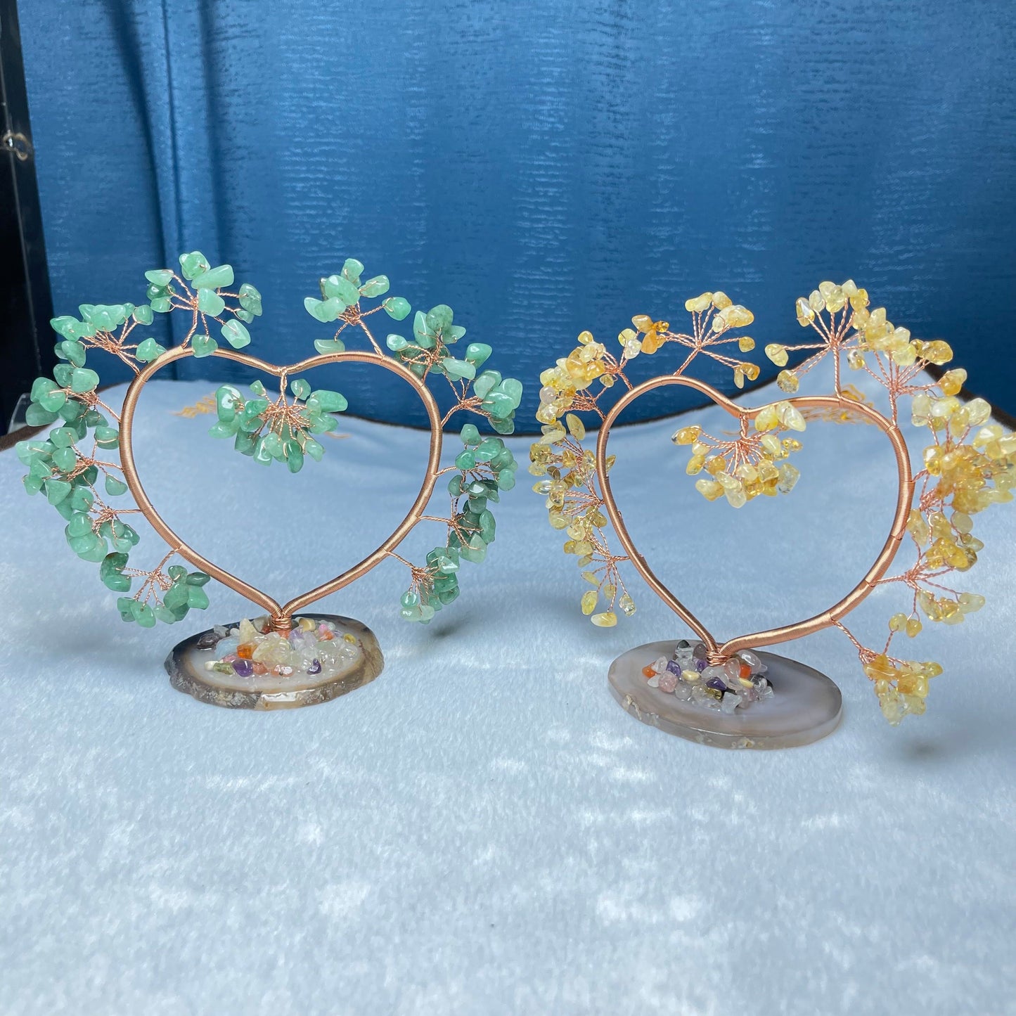 Chips Tree Ceramic Base Healing Natural Crystal,Set of 1
