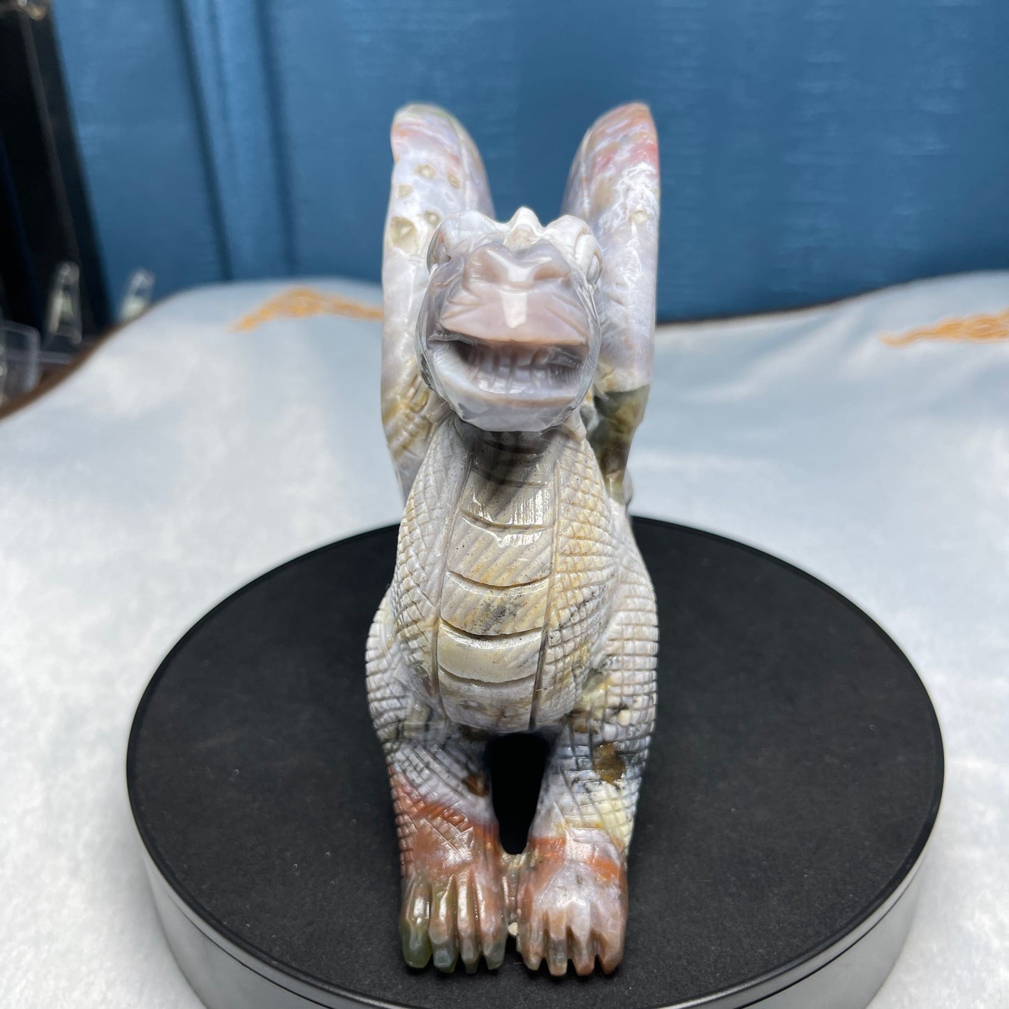 Ocean Jasper Dragon Carving