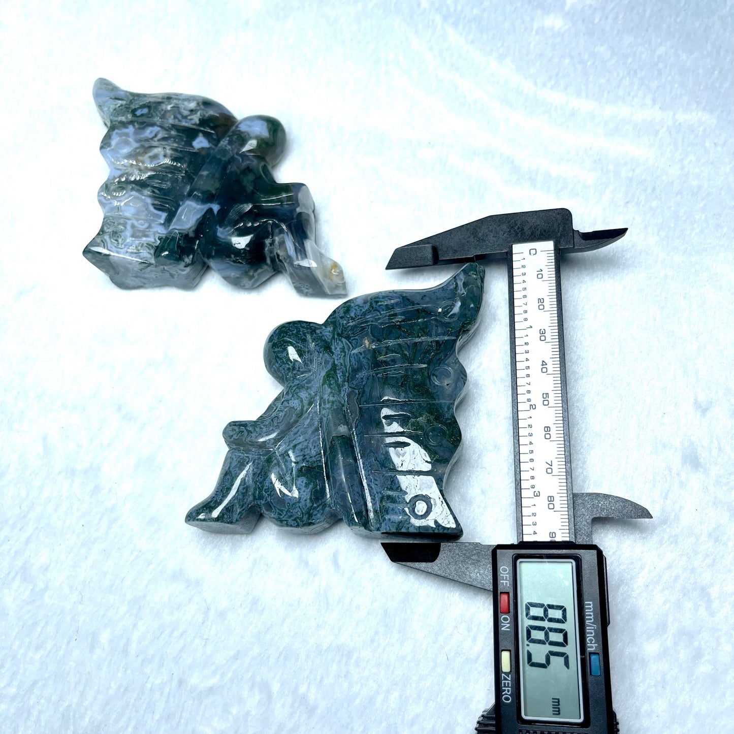 Fairy Carving, Moss Agate, Dream Amethyst,Set of 1