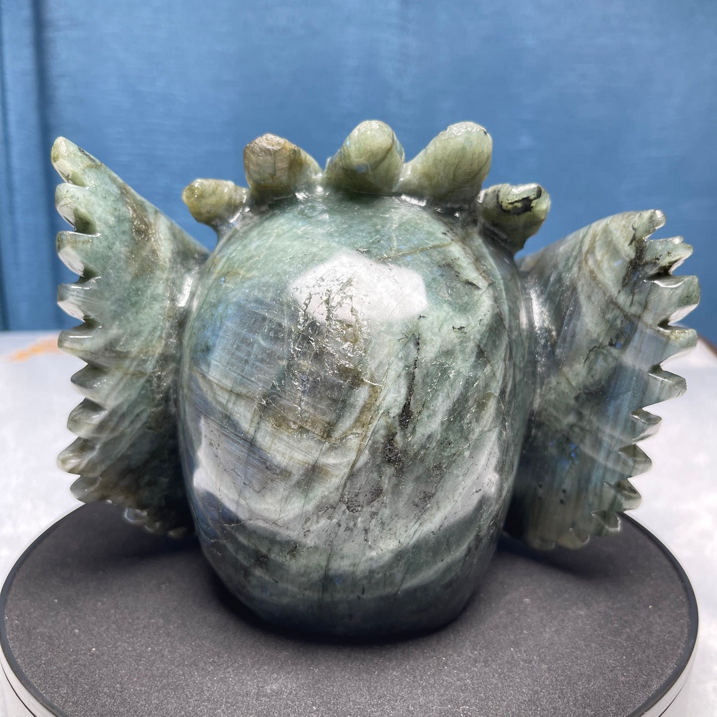 Labradorite Indian Skull Carving
