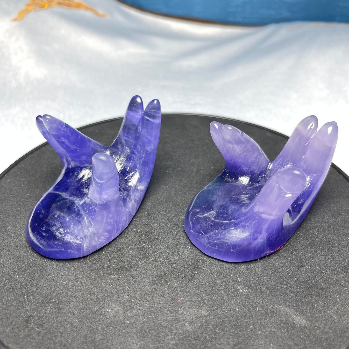 Purple Fluorite Hand Carving,Set of 1