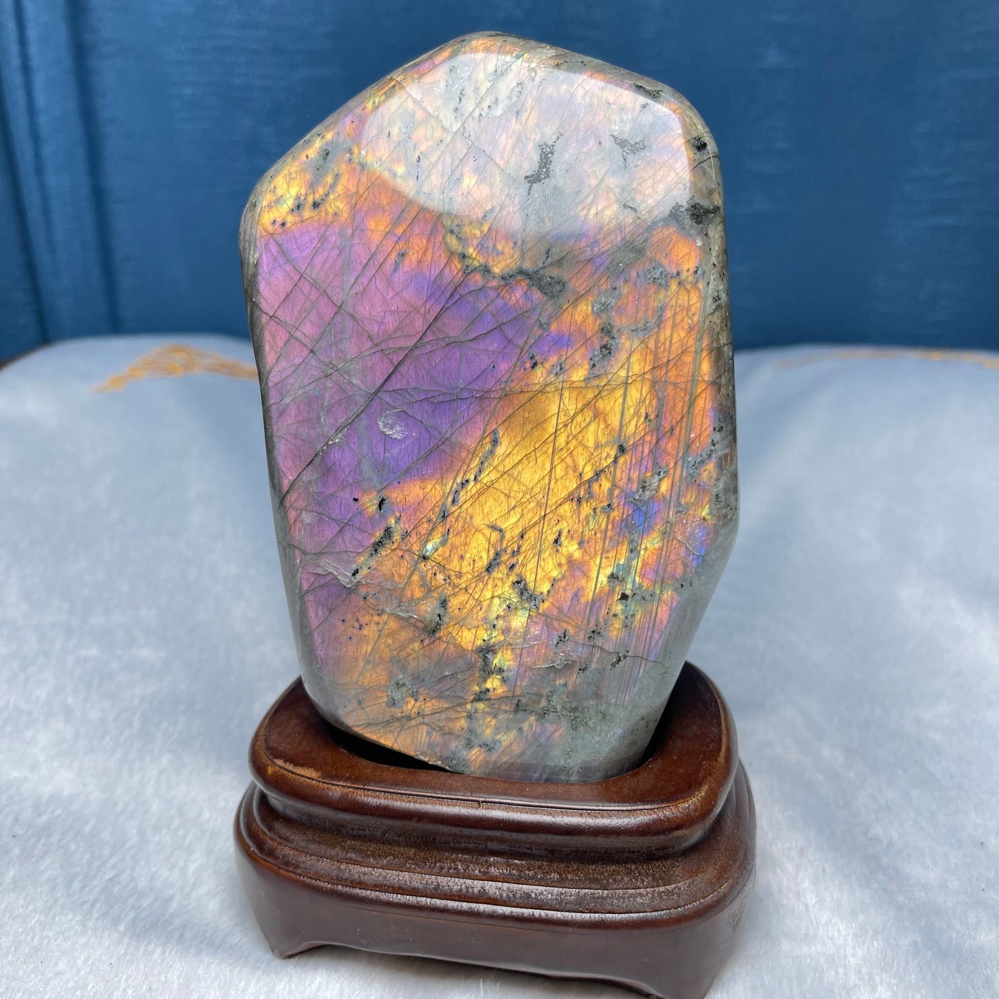 Purple and Golden Flash Labradorite Freeform
