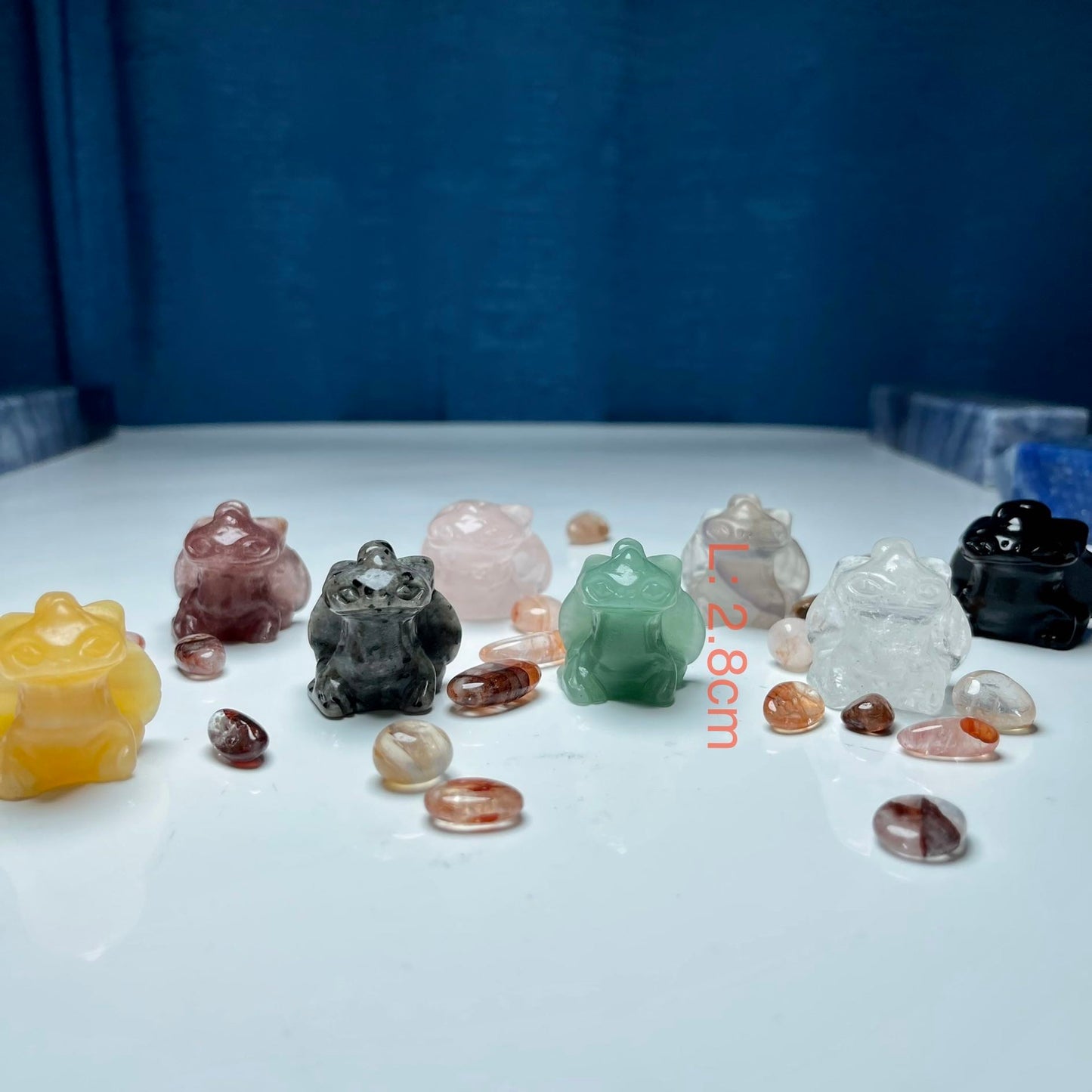 Hammer,Toothless,Spider,Kitty,Stitch,Shell,Obsidian,Fluorite carvings,set of 5