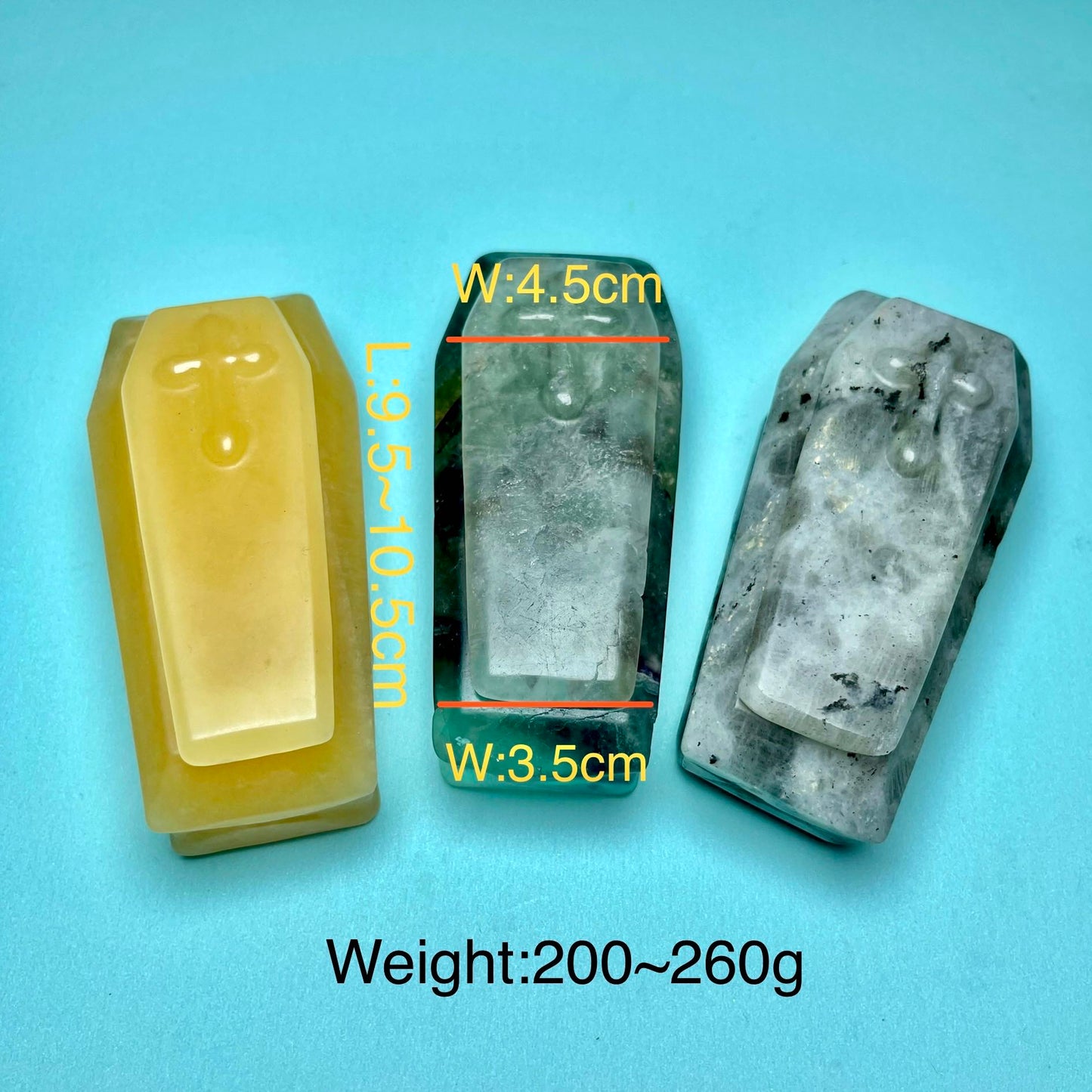 Coffin Crystal Carving ,set of 1