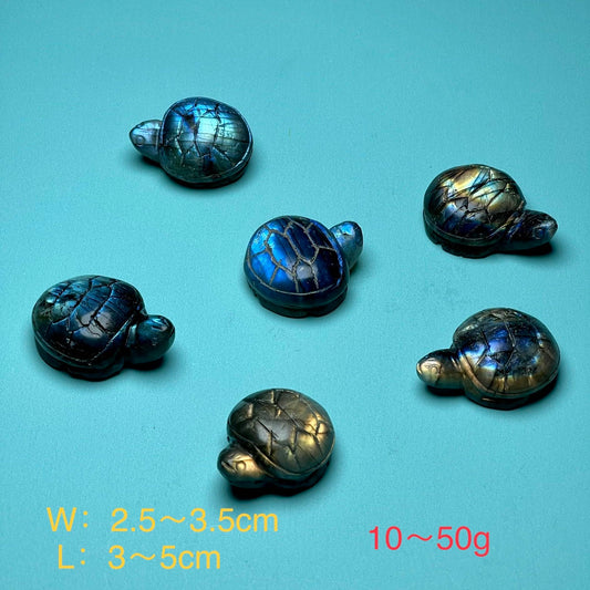 Labradorite Turtle Carving,Set of 3