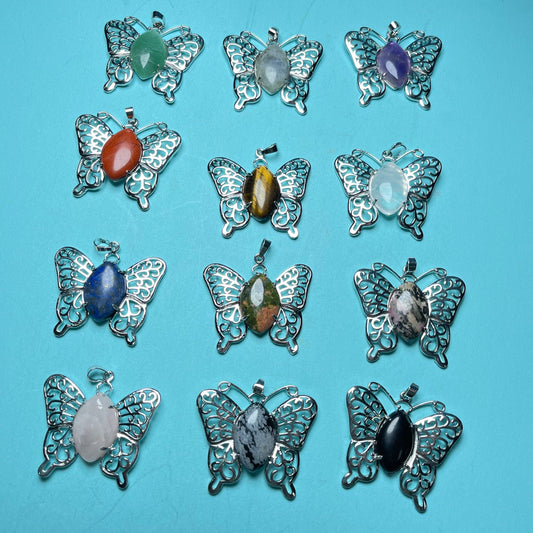 Crystal Pendants, set of 5,Butterfly,Shopping Bag