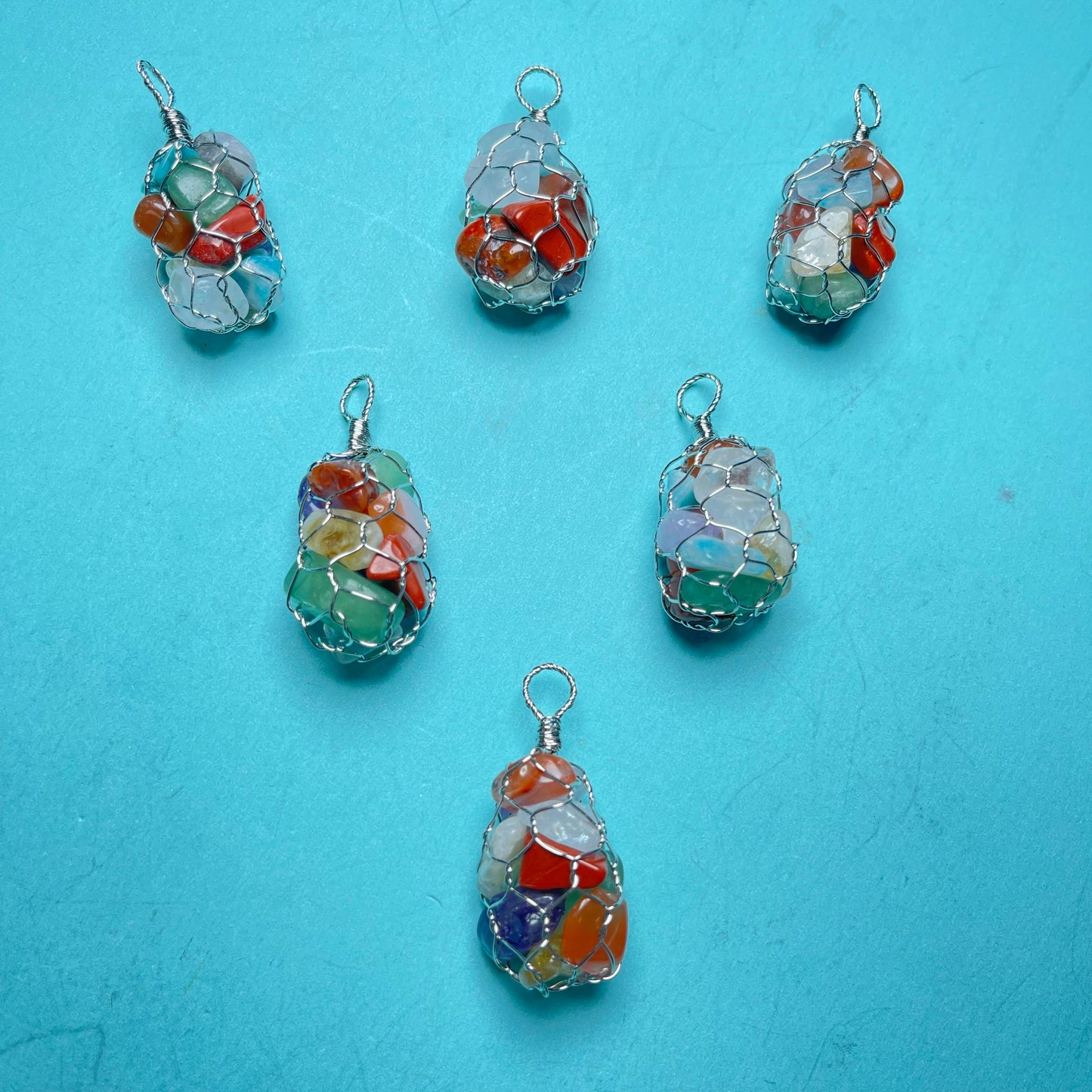Crystal Pendants, set of 5,Butterfly,Shopping Bag