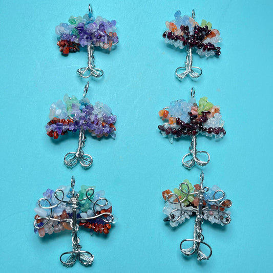 Crystal Pendant Free form Tree,set of 3