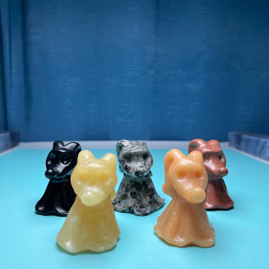 Zero Dog Crystal Carving ,set of 2