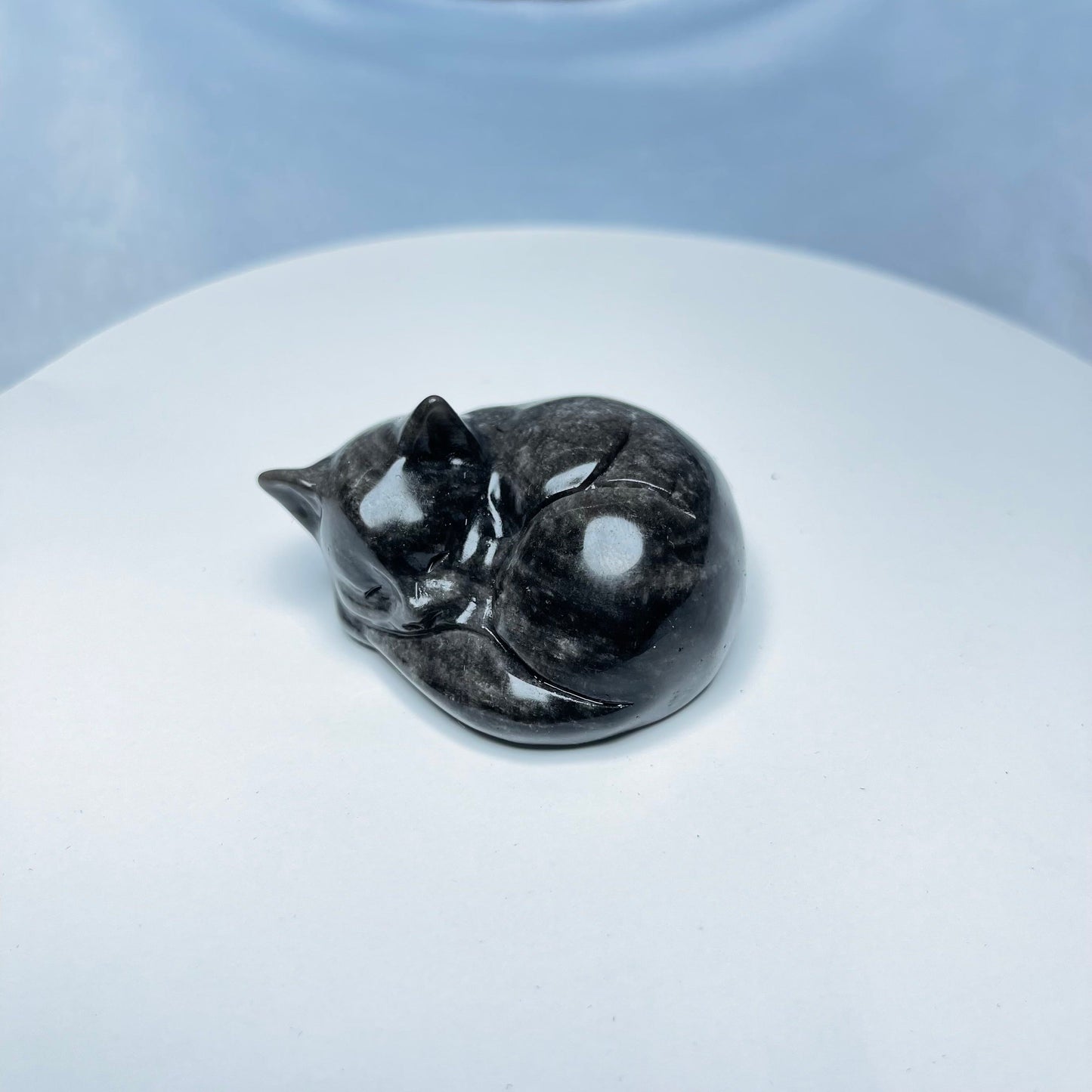 Sleeping Cat Sliver Obsidian Healing Crystal