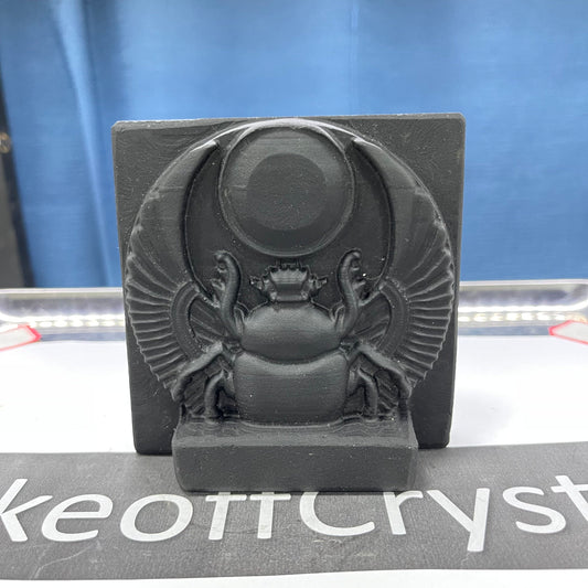 Dung Beetle obsidian carving,