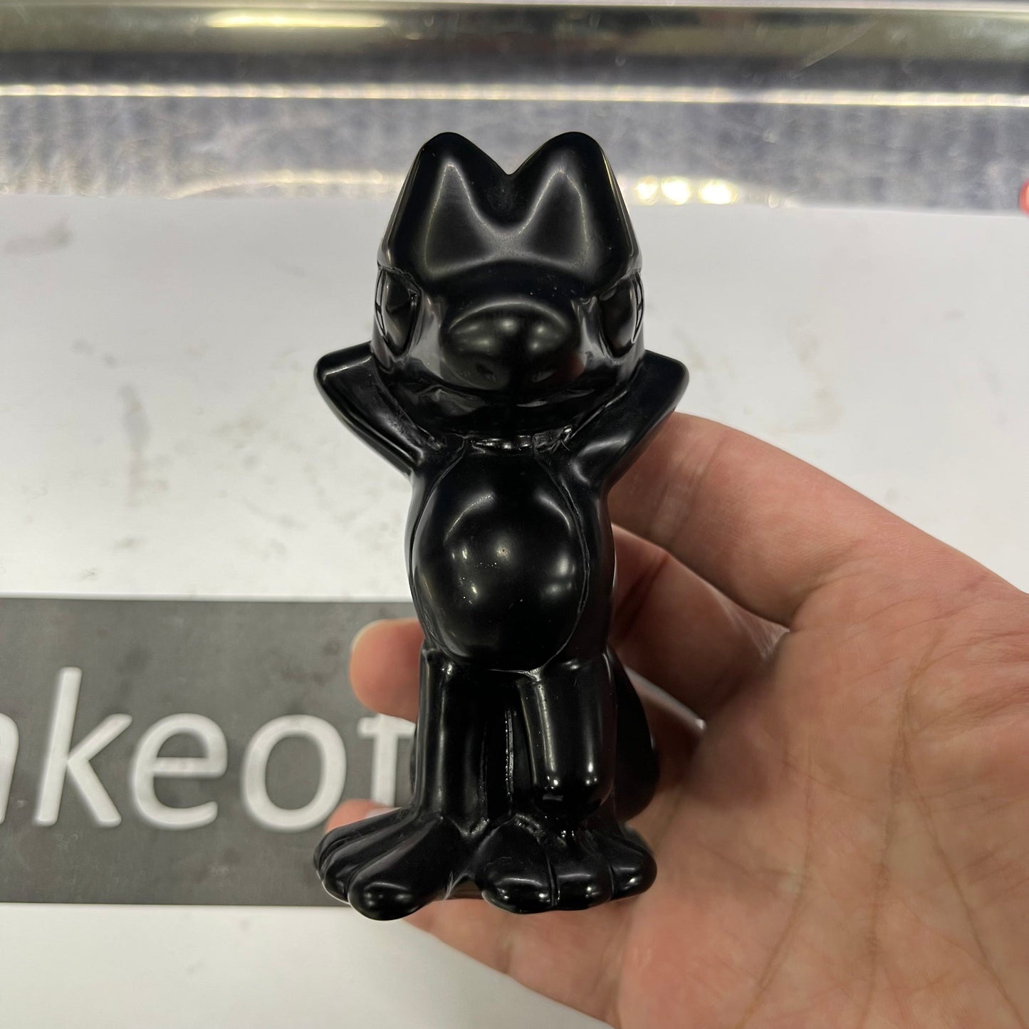 Obsidian Pokemon crystal carving,9cm,set of one