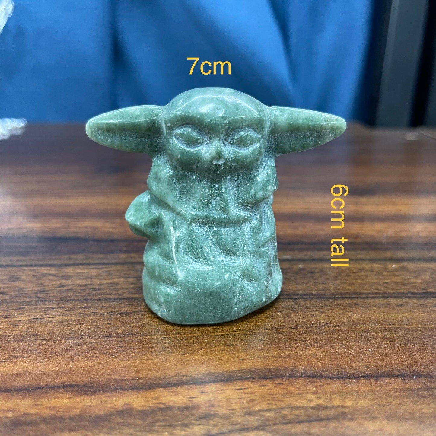 Green Jade Baby Yoda carving,set of 1