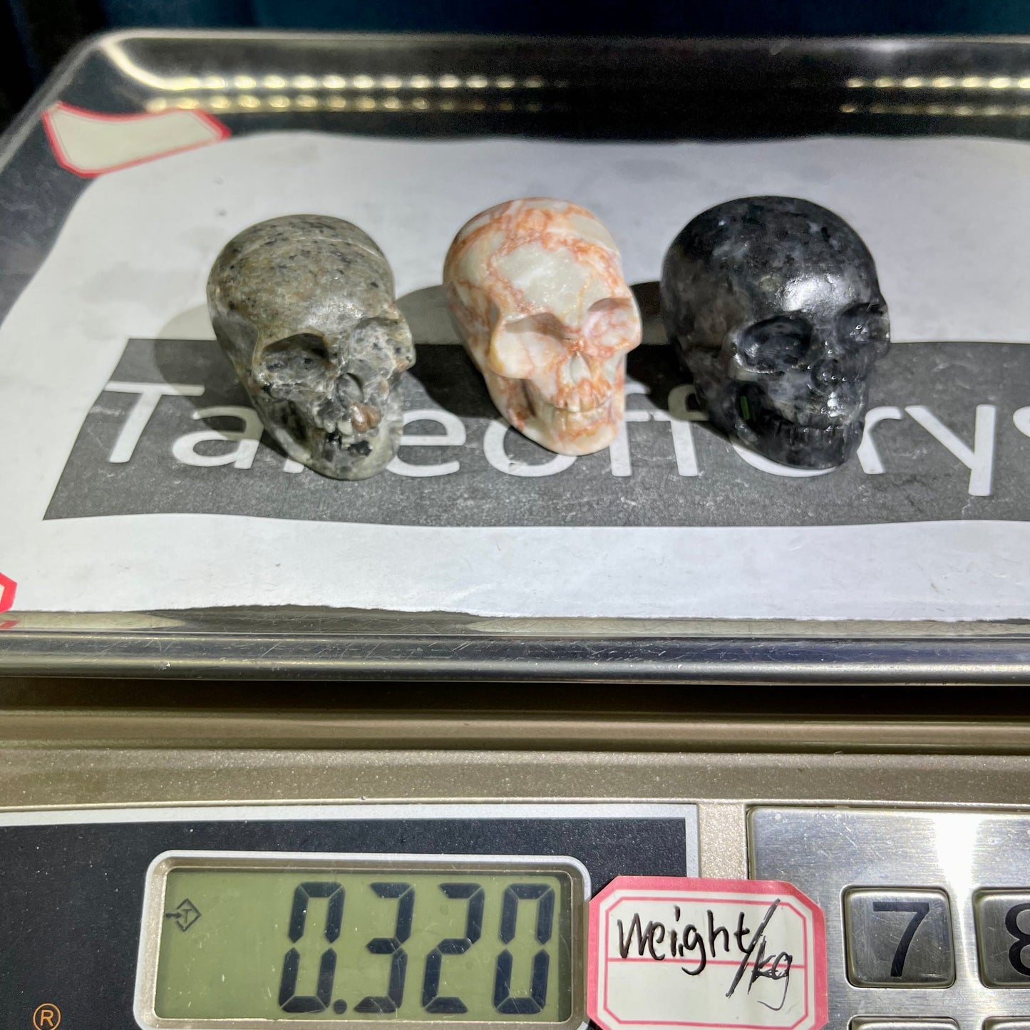 Yooperlite,Red Network,Firework Skull,set of 3