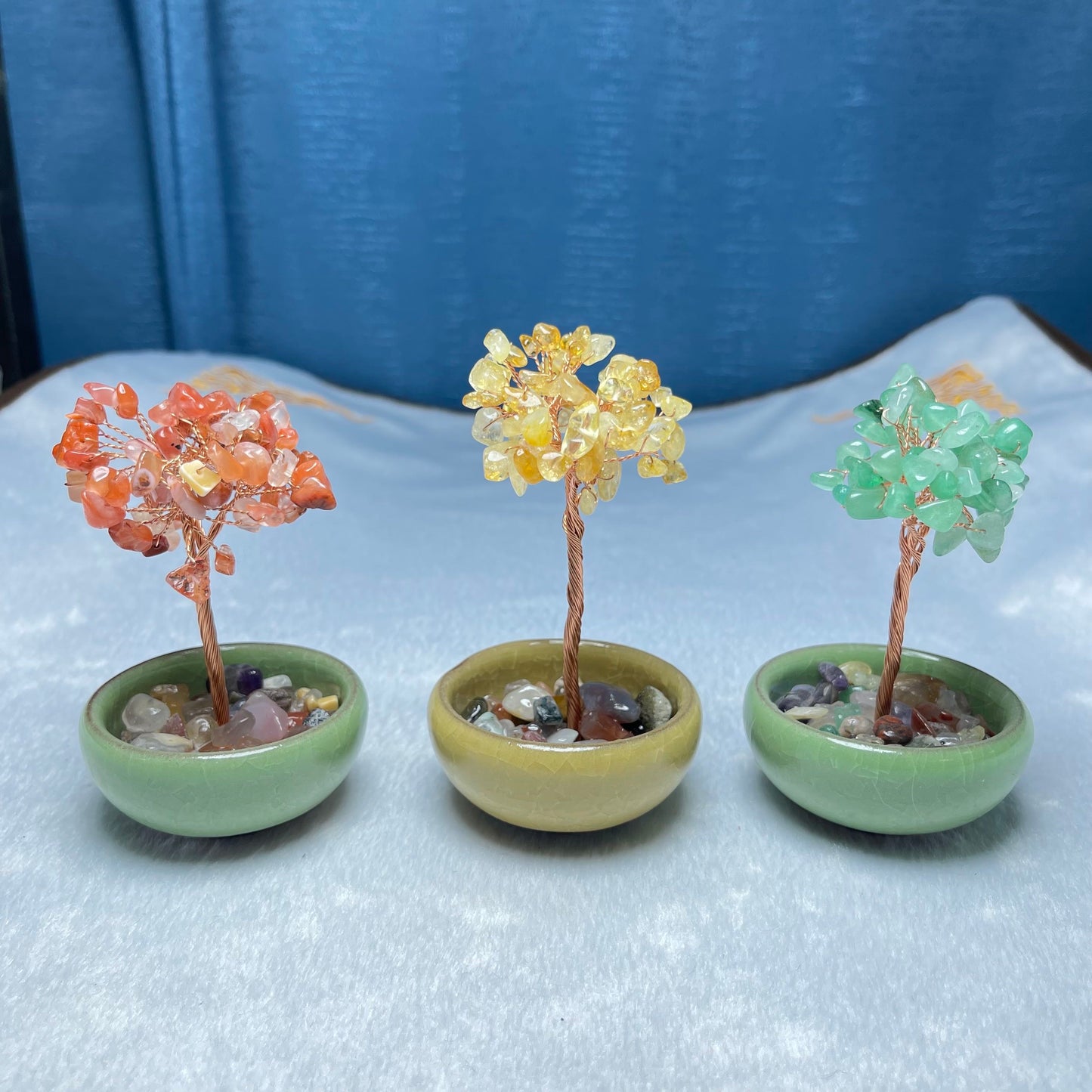 Chips Tree Bowl Base Different Material Natural Chips,Set of 1